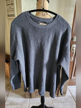 The Foundry Supply Co. Men's Crewneck Waffle Knit Shirt - Charcoal Gray